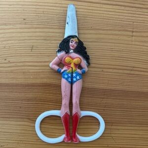 Vintage Wonder Woman Scissors 1970s Collectible Superhero Novelty Scissors.